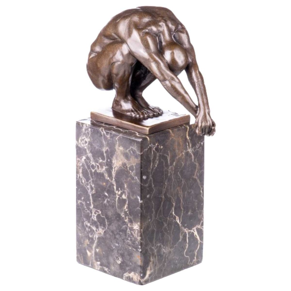 [LA-39335] Bronzeskulptur Bronzefigur Sport Mann Schwimmer Art-Deco-Stil Bild 2