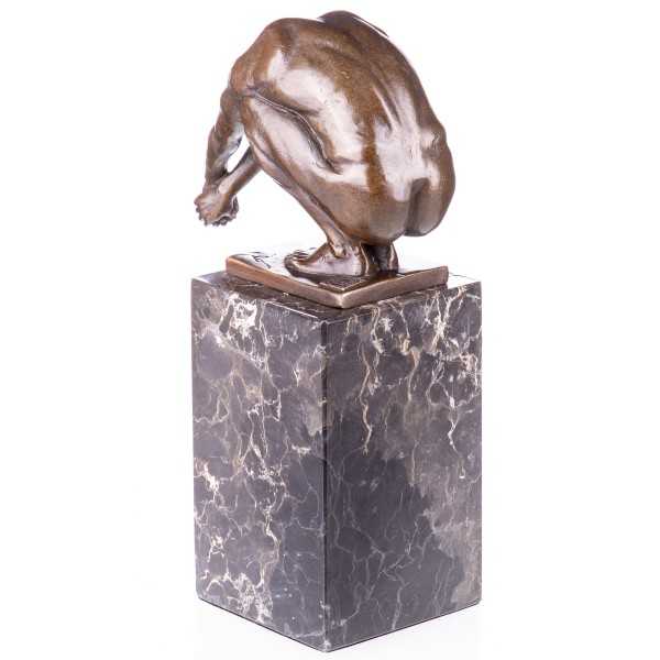 [LA-39335] Bronzeskulptur Bronzefigur Sport Mann Schwimmer Art-Deco-Stil Bild 3