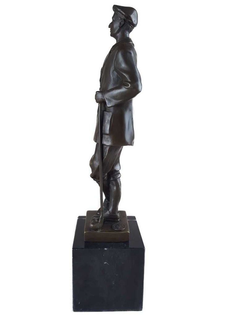 [LA-39339] Bronzeskulptur Bronzefigur Sport Mann Golfspieler Klassisch Bild 3