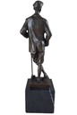 [LA-39339] Bronzeskulptur Bronzefigur Sport Mann Golfspieler Klassisch Bild 5