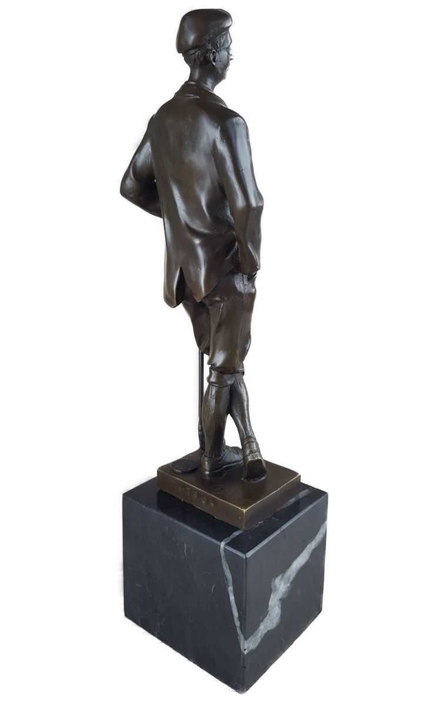[LA-39339] Bronzeskulptur Bronzefigur Sport Mann Golfspieler Klassisch Bild 6