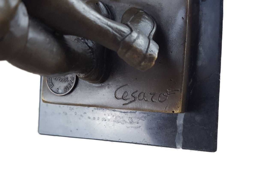 [LA-39339] Bronzeskulptur Bronzefigur Sport Mann Golfspieler Klassisch Bild 9