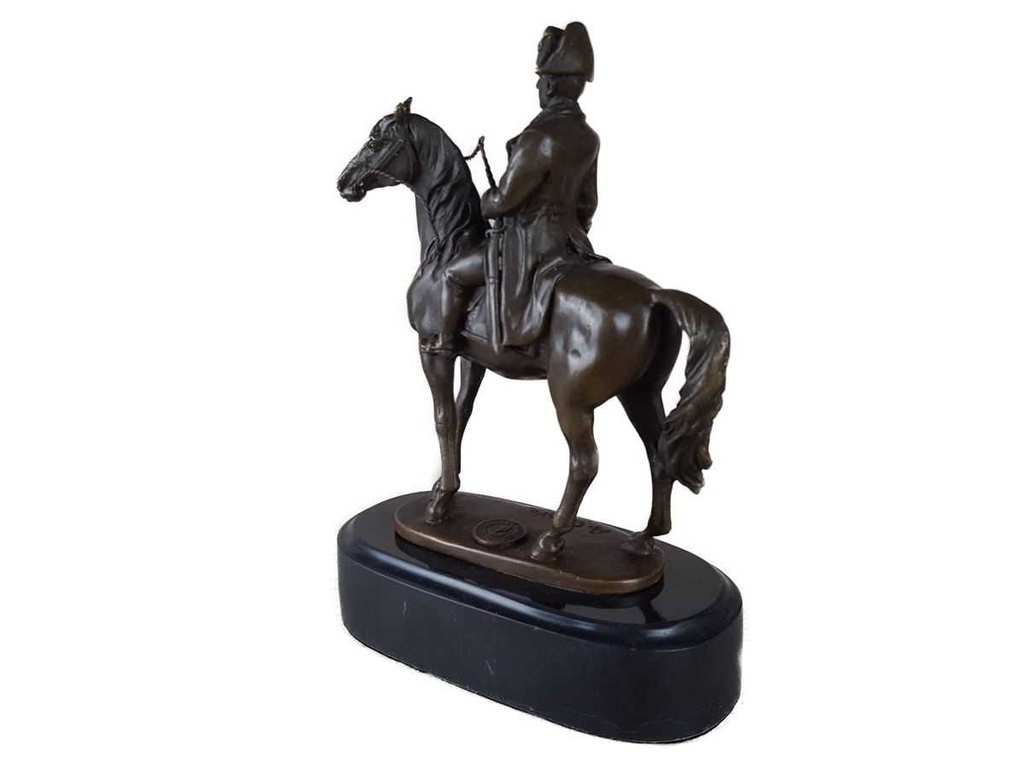 [LA-39342] Bronzeskulptur Bronzefigur Napoleon Bonaparte Pferd Bild 3