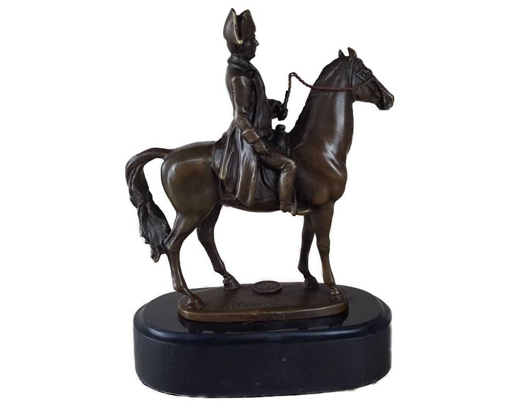 [LA-39342] Bronzeskulptur Bronzefigur Napoleon Bonaparte Pferd Bild 6