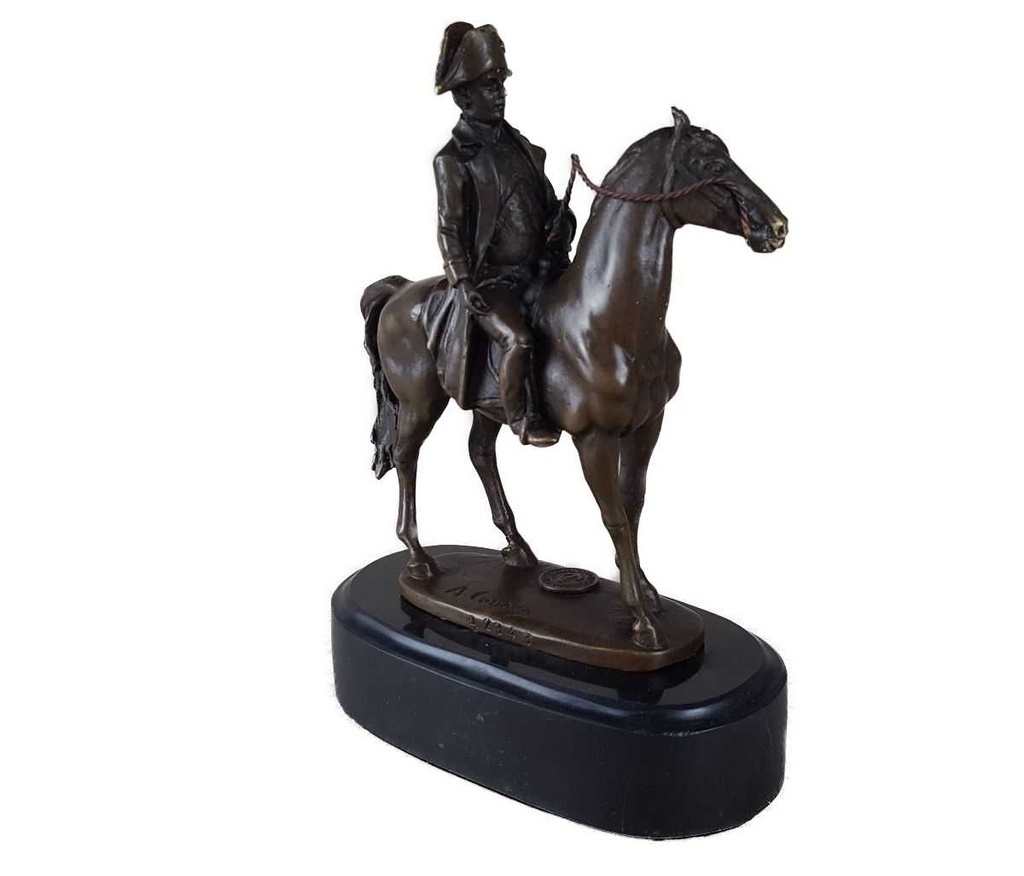 [LA-39342] Bronzeskulptur Bronzefigur Napoleon Bonaparte Pferd Bild 7