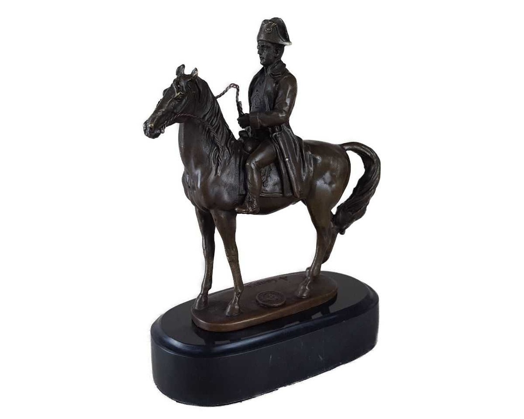 [LA-39342] Bronzeskulptur Bronzefigur Napoleon Bonaparte Pferd Bild 9