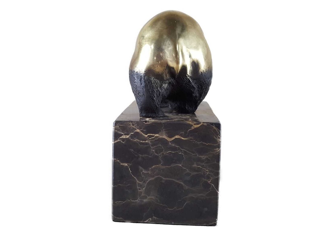 [LA-39375] Bronzeskulptur Bronzefigur Stehender Panda Bär Bild 7
