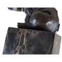 [LA-39377] Bronzeskulptur Bronzefigur Nashorn sitzend Bild 9