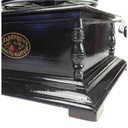 [LA-39579] Trichtergrammophon vernickelt 4-eckig viereckig Bild 2