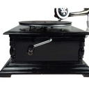 [LA-39579] Trichtergrammophon vernickelt 4-eckig viereckig Bild 3