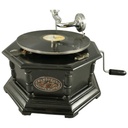 [LA-39581] Trichtergrammophon vernickelt 8-eckig acheckig Bild 2