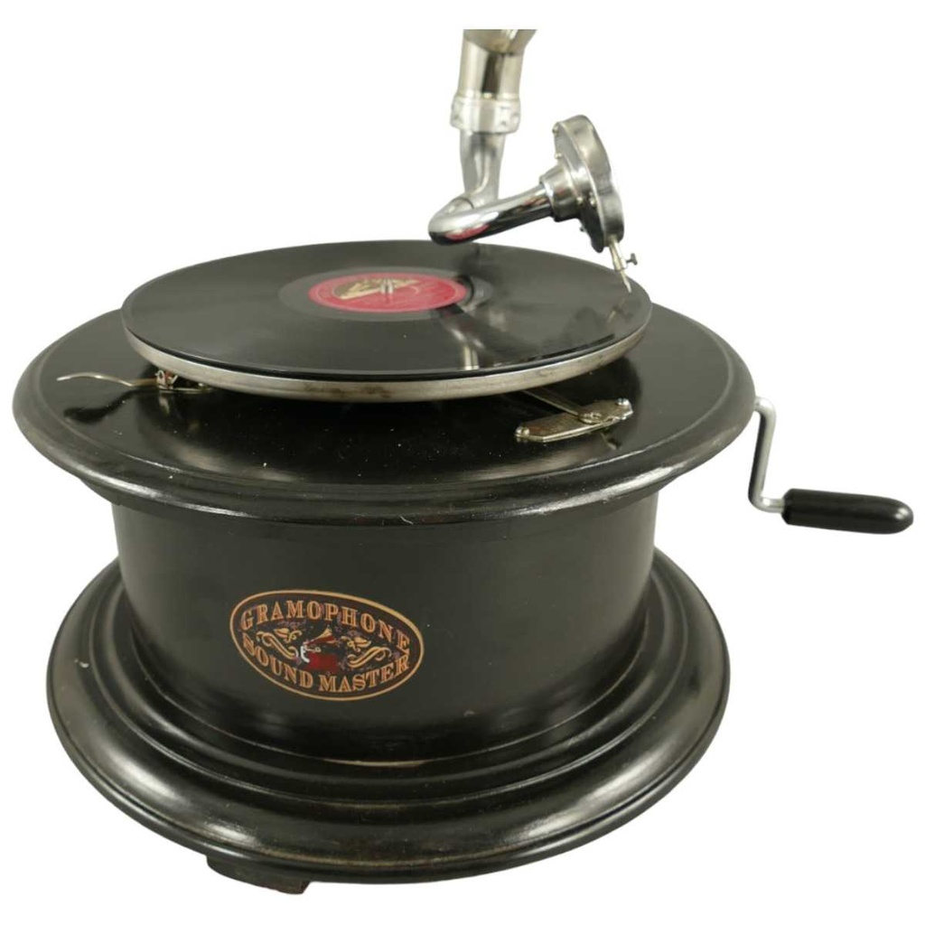 [LA-39583] Trichtergrammophon vernickelt Rund Bild 2