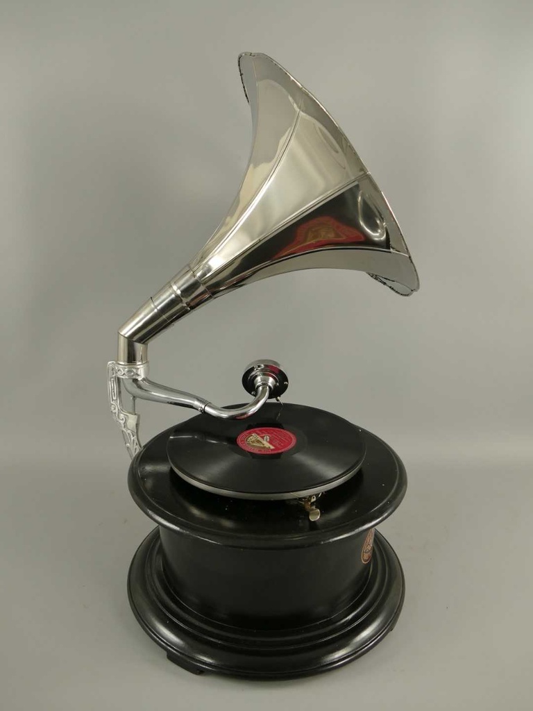 [LA-39583] Trichtergrammophon vernickelt Rund Bild 5