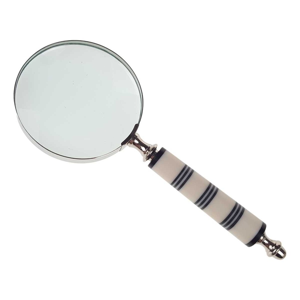 [LA-39797] Leselupe Handlupe Vergrößerungsglas vernickelt #39797 Bild 2