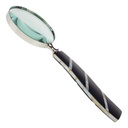 [LA-39798] Leselupe Handlupe Vergrößerungsglas Glas vernickelt Schwarz Bild 4