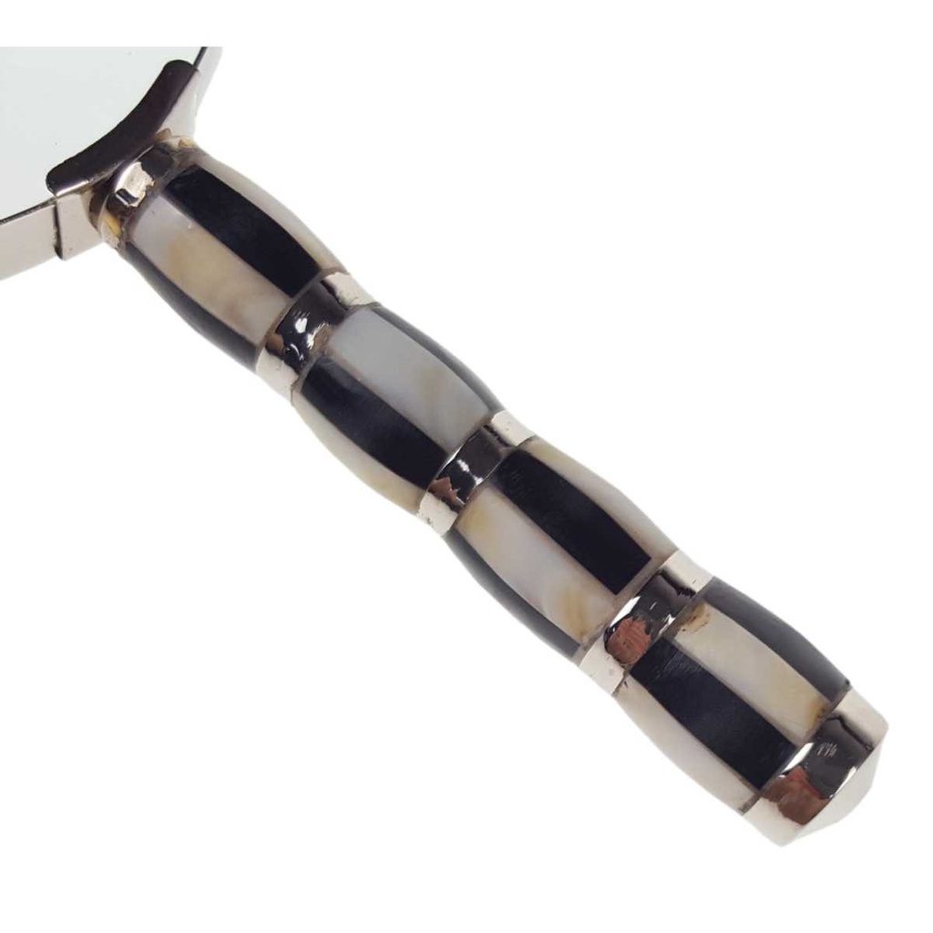 [LA-39799] Leselupe Handlupe Vergrößerungsglas Glas vernickelt #39799 Bild 3