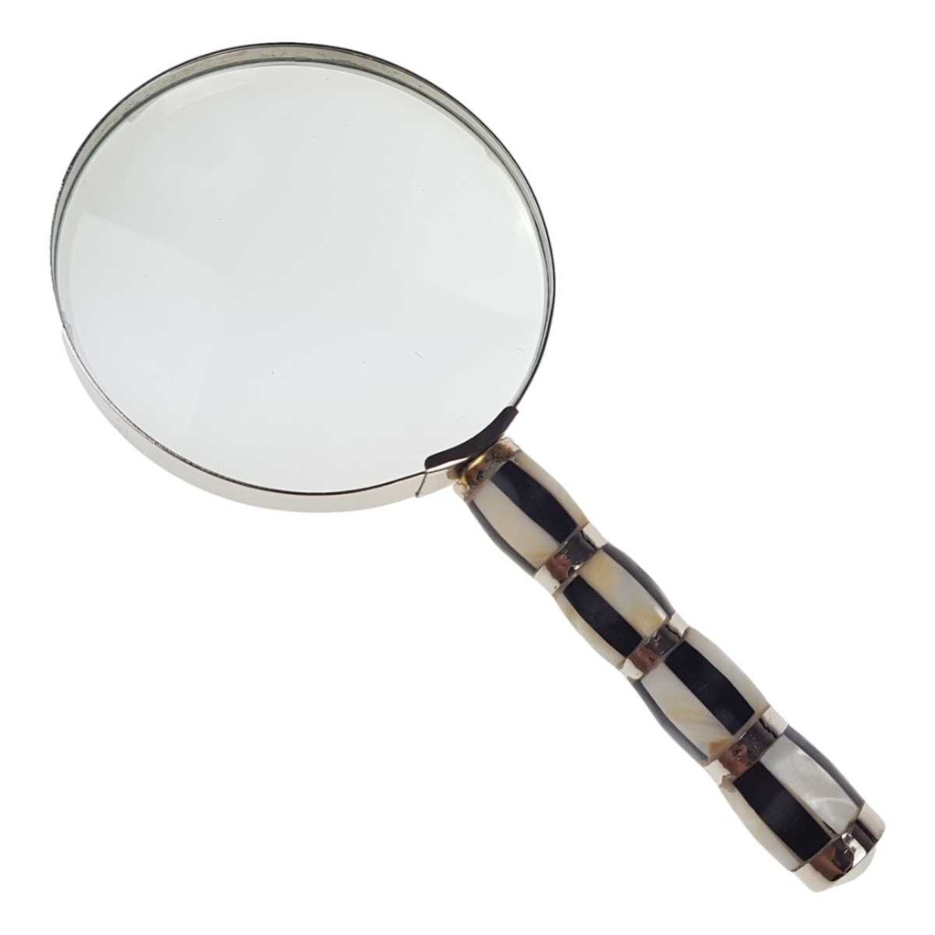 [LA-39799] Leselupe Handlupe Vergrößerungsglas Glas vernickelt #39799 Bild 4