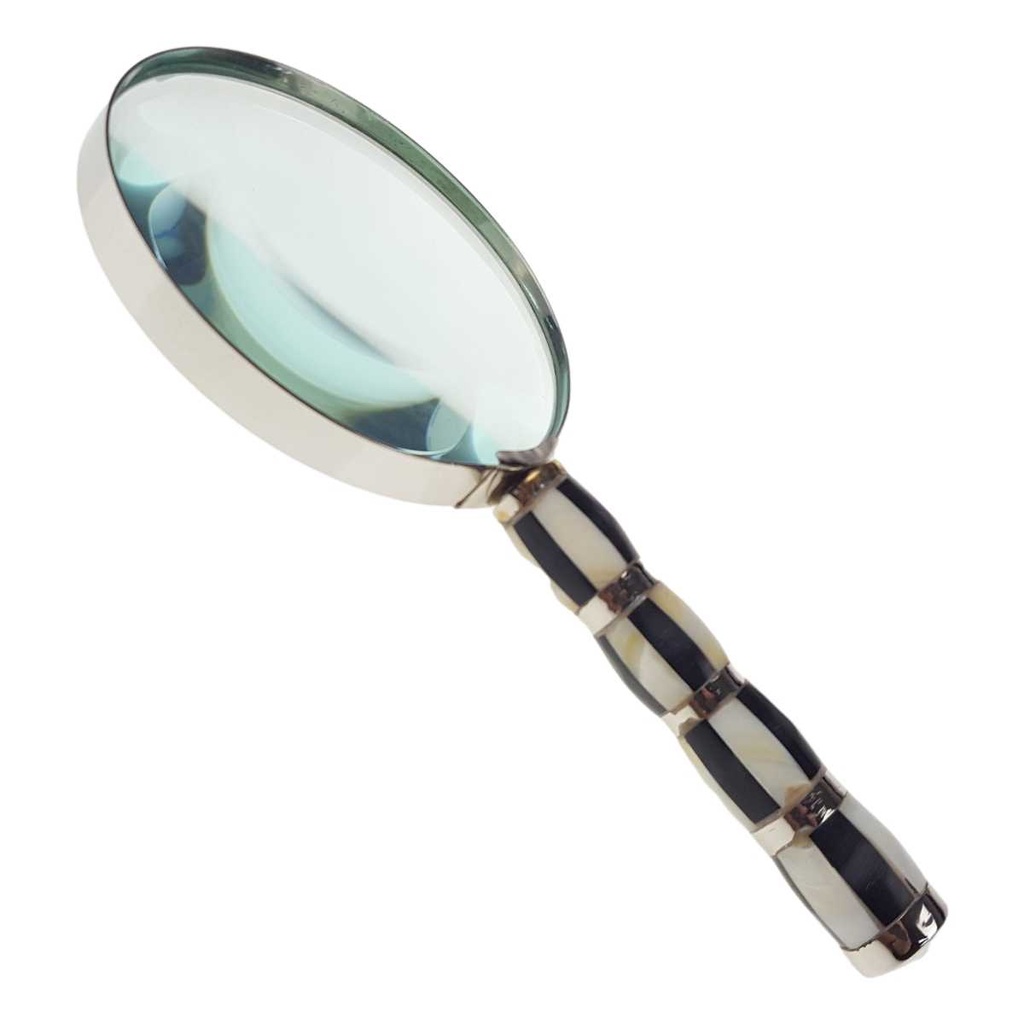 [LA-39799] Leselupe Handlupe Vergrößerungsglas Glas vernickelt #39799 Bild 5