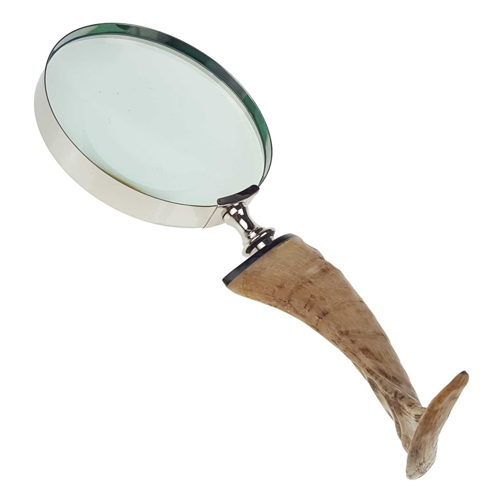 [LA-39801] Leselupe Handlupe Vergrößerungsglas Glas vernickelt #39801 Bild 2