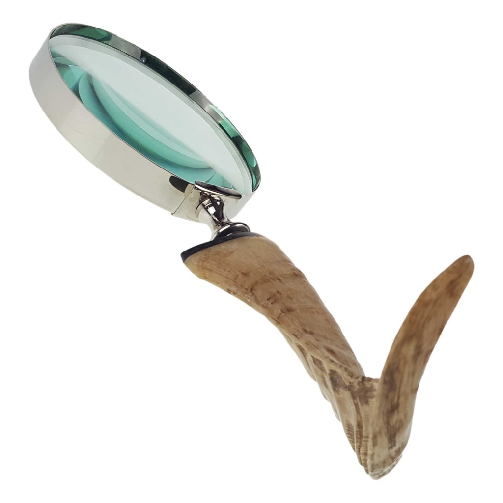 [LA-39801] Leselupe Handlupe Vergrößerungsglas Glas vernickelt #39801 Bild 4