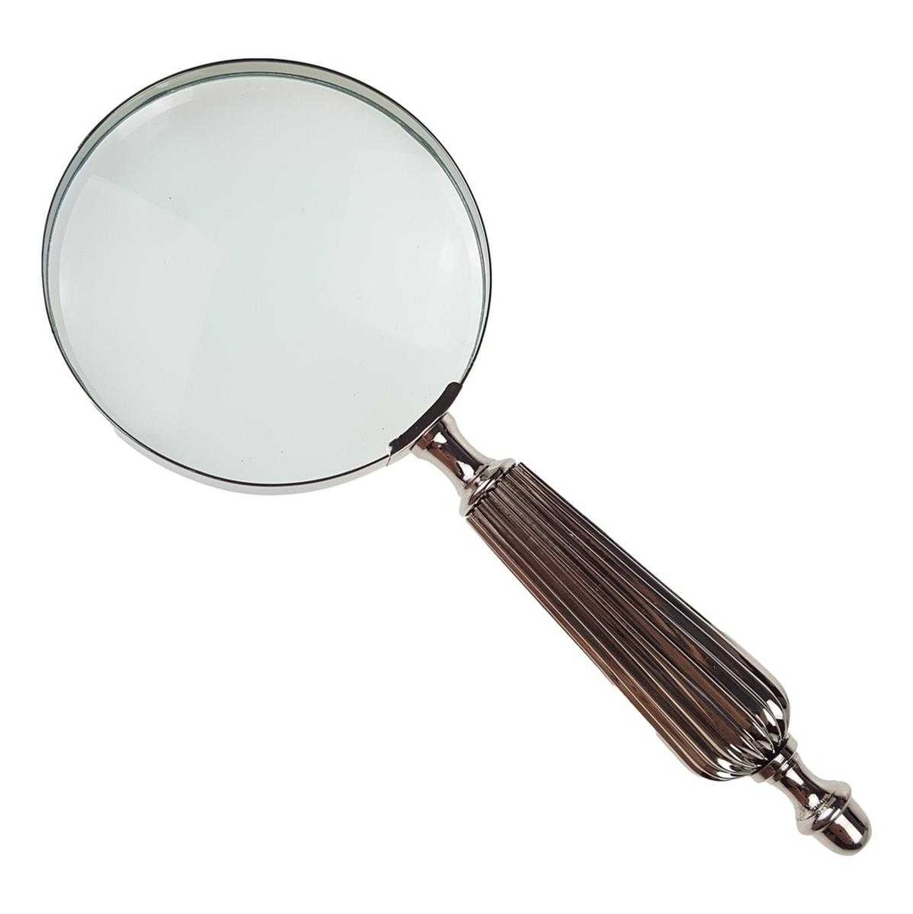 [LA-39818] Leselupe Handlupe Vergrößerungsglas Glas vernickelt #39818 Bild 7