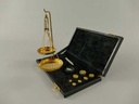 [LA-39847] Goldwaage 50 Gramm Gewichte mit Lederbox Bild 4