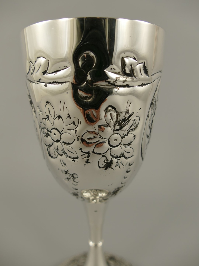[LA-39907] Weinbecher Versilbert H 18 cm Bild 4