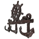 [LA-40684] Wandhaken Eisen Schiffssteuerrad Rustikal Bild 2