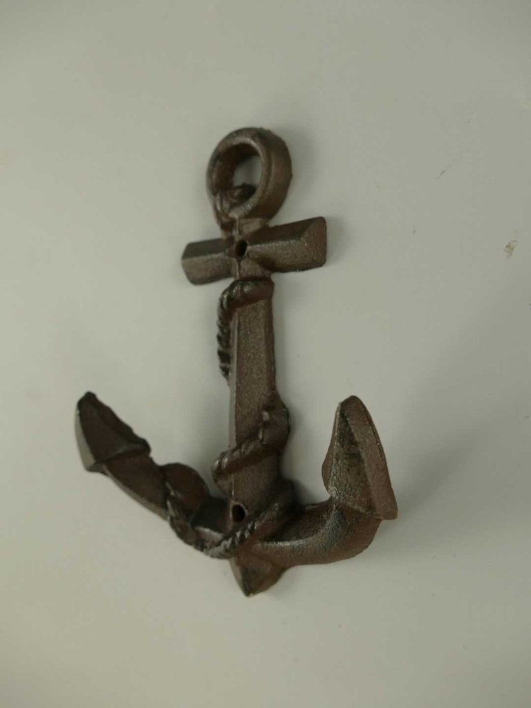 [LA-40688] Garderobenhaken Kleiderhaken Wandhaken Mantelhaken Gusseisen Anker Rustikal Bild 3