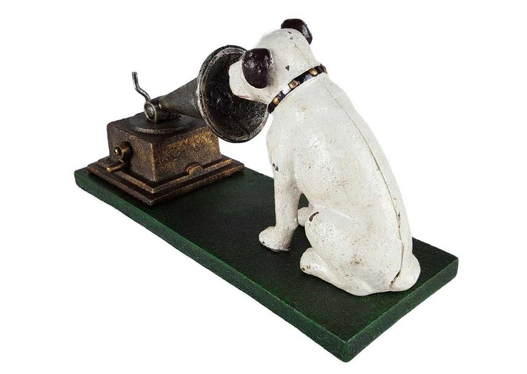 [LA-41048] Skulptur Figur Gusseisen Hund Grammophon Rogers Foundry Birmingham Bild 2