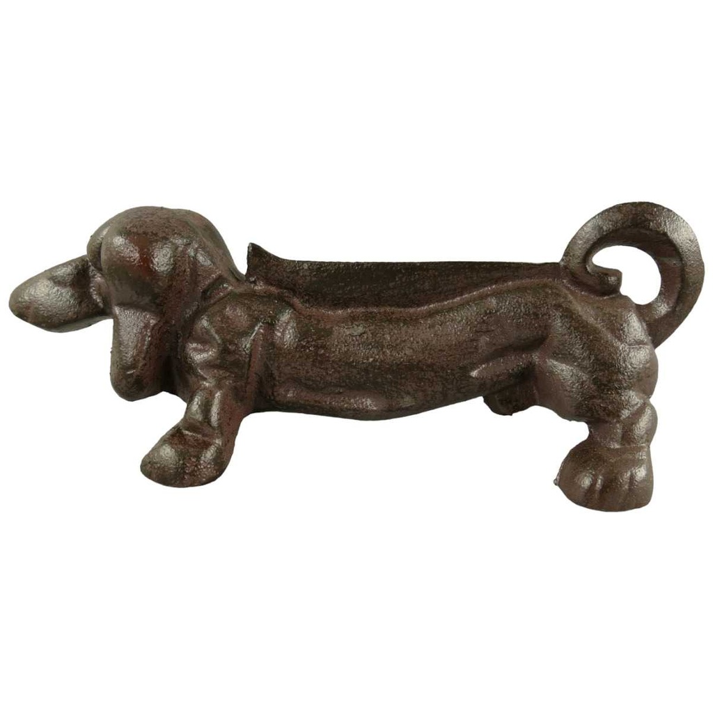 [LA-41069] Schuhkratzer Stiefelkratzer Schuhschaber Gusseisen Hund Dackel Bild 2