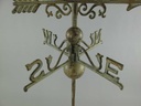 [LA-41090] Wetterhahn Wetterfahne Gusseisen farbig Wandmontage Bild 3