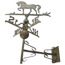 [LA-41115] Wetterhahn Wetterfahne Gusseisen Pferd farbig Bild 2