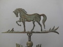 [LA-41115] Wetterhahn Wetterfahne Gusseisen Pferd farbig Bild 6