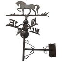 [LA-41116] Wetterhahn Wetterfahne Gusseisen Pferd Braun rustikal Bild 2