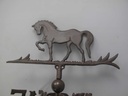 [LA-41116] Wetterhahn Wetterfahne Gusseisen Pferd Braun rustikal Bild 5