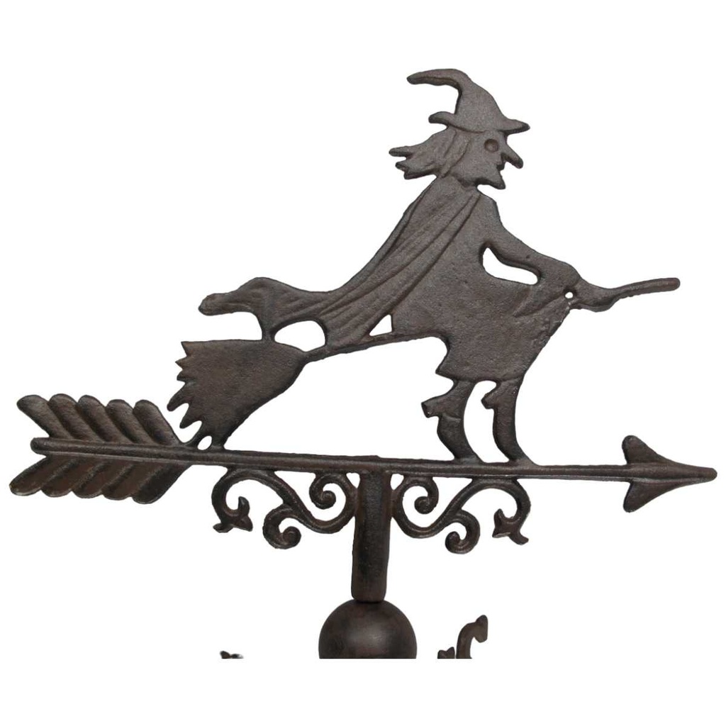 [LA-41119] Wetterhahn Wetterfahne Gusseisen Braun rustikal Wandmontage Bild 2