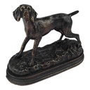 [LA-41197] Figur Skulptur Gusseisen Bronzelook Jagdhund L 21 H 17 cm Bild 2
