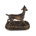 [LA-41197] Figur Skulptur Gusseisen Bronzelook Jagdhund L 21 H 17 cm Bild 6