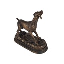 [LA-41197] Figur Skulptur Gusseisen Bronzelook Jagdhund L 21 H 17 cm Bild 7