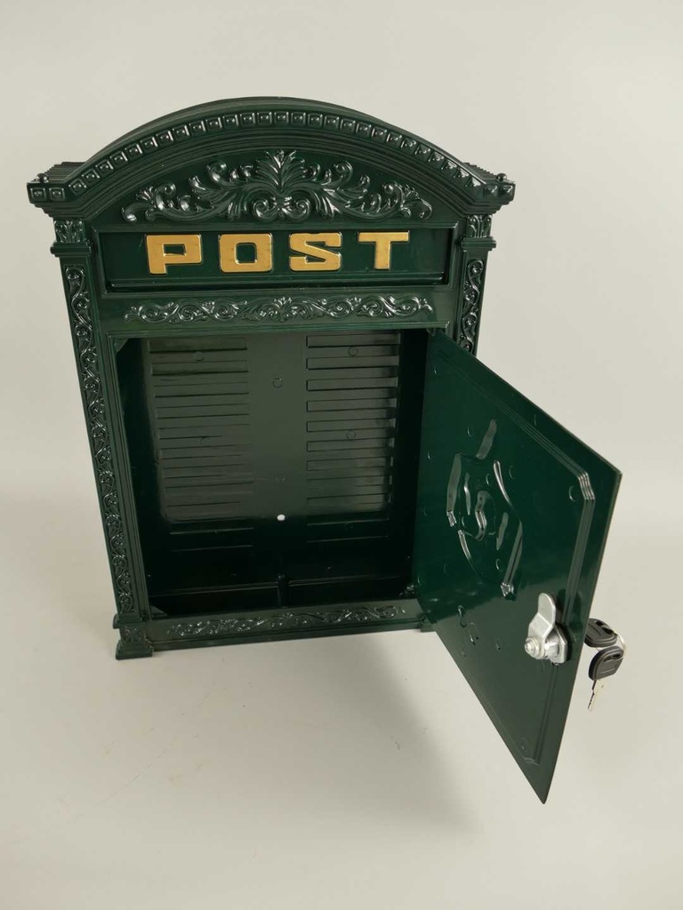 [LA-41226] Wandbriefkasten Postkasten Briefkasten Aluminium Grün Bild 6