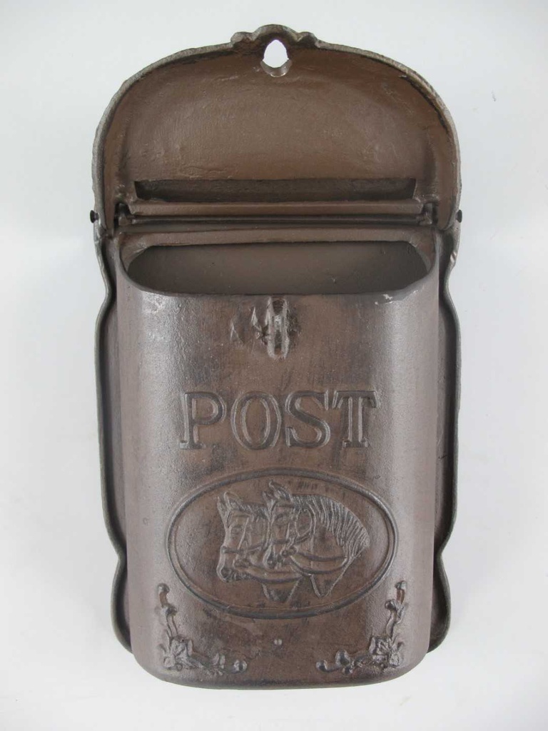 [LA-41245] Wandbriefkasten Postkasten Briefkasten rustikal braun H 40 cm Gusseisen Bild 3