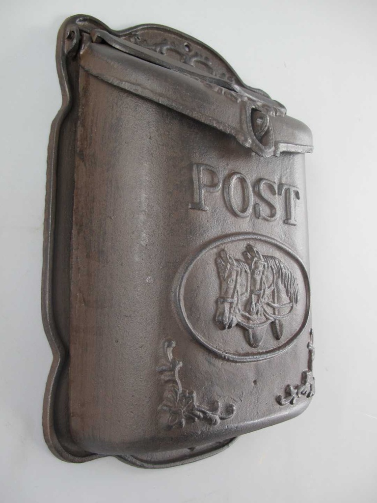 [LA-41245] Wandbriefkasten Postkasten Briefkasten rustikal braun H 40 cm Gusseisen Bild 4