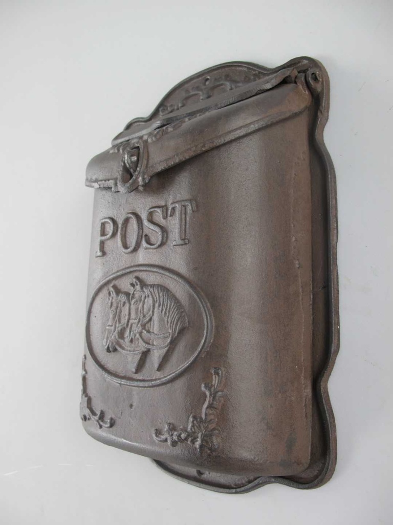 [LA-41245] Wandbriefkasten Postkasten Briefkasten rustikal braun H 40 cm Gusseisen Bild 5