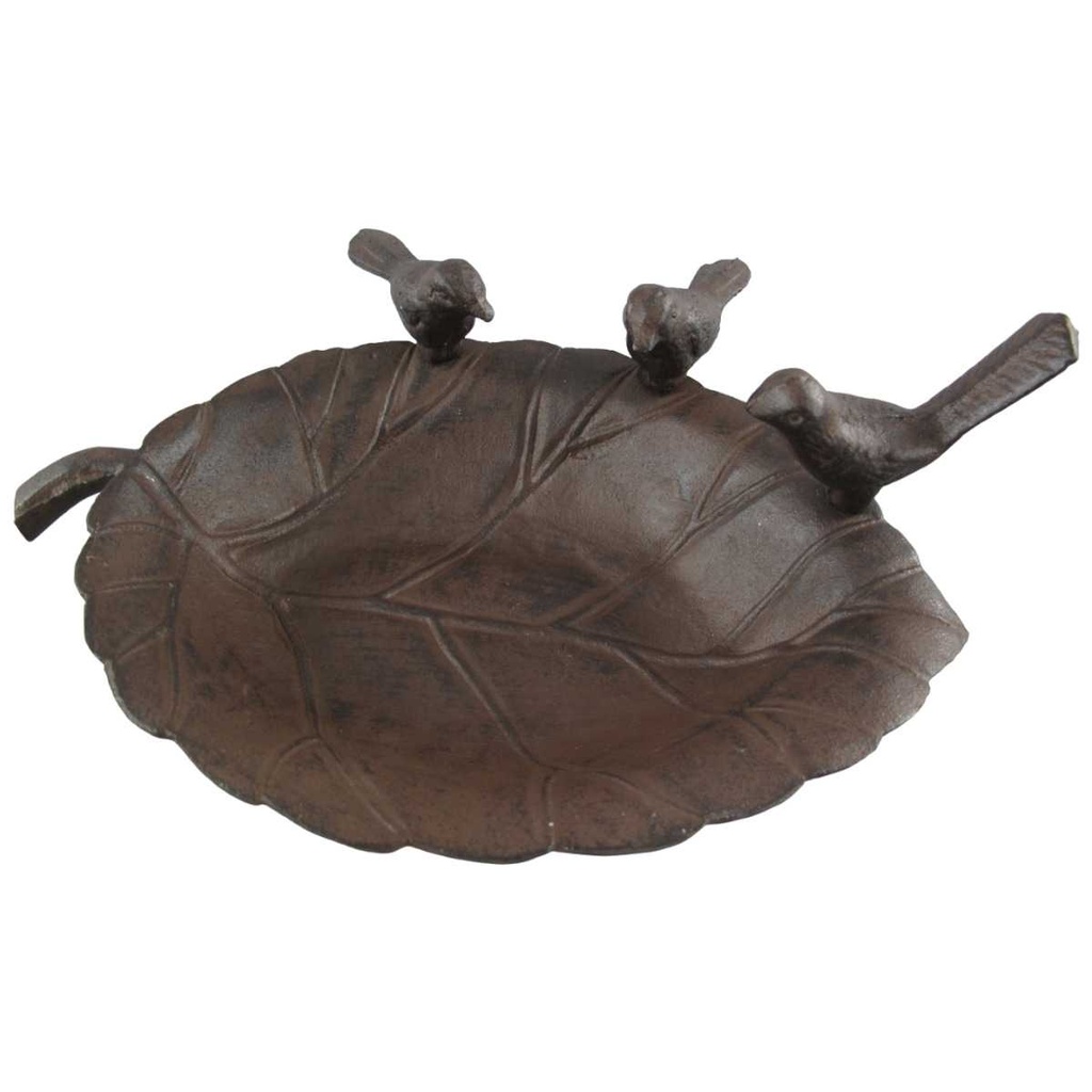 [LA-41264] Vogeltränke Futterstelle Vogelbad Eisen Braun rustikal Bild 2