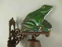 [LA-41362] Wandglocke Türglocke Türklopfer Figürchen Gusseisen Frosch H 40 cm Bild 3