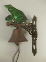 [LA-41362] Wandglocke Türglocke Türklopfer Figürchen Gusseisen Frosch H 40 cm Bild 6