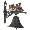 [LA-41379] Wandglocke Türglocke Türklopfer klein Gusseisen Zug Bild 2