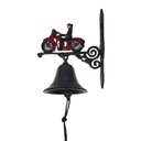 [LA-41381] Wandglocke Türglocke Türklopfer klein Gusseisen Motorrad Bild 2