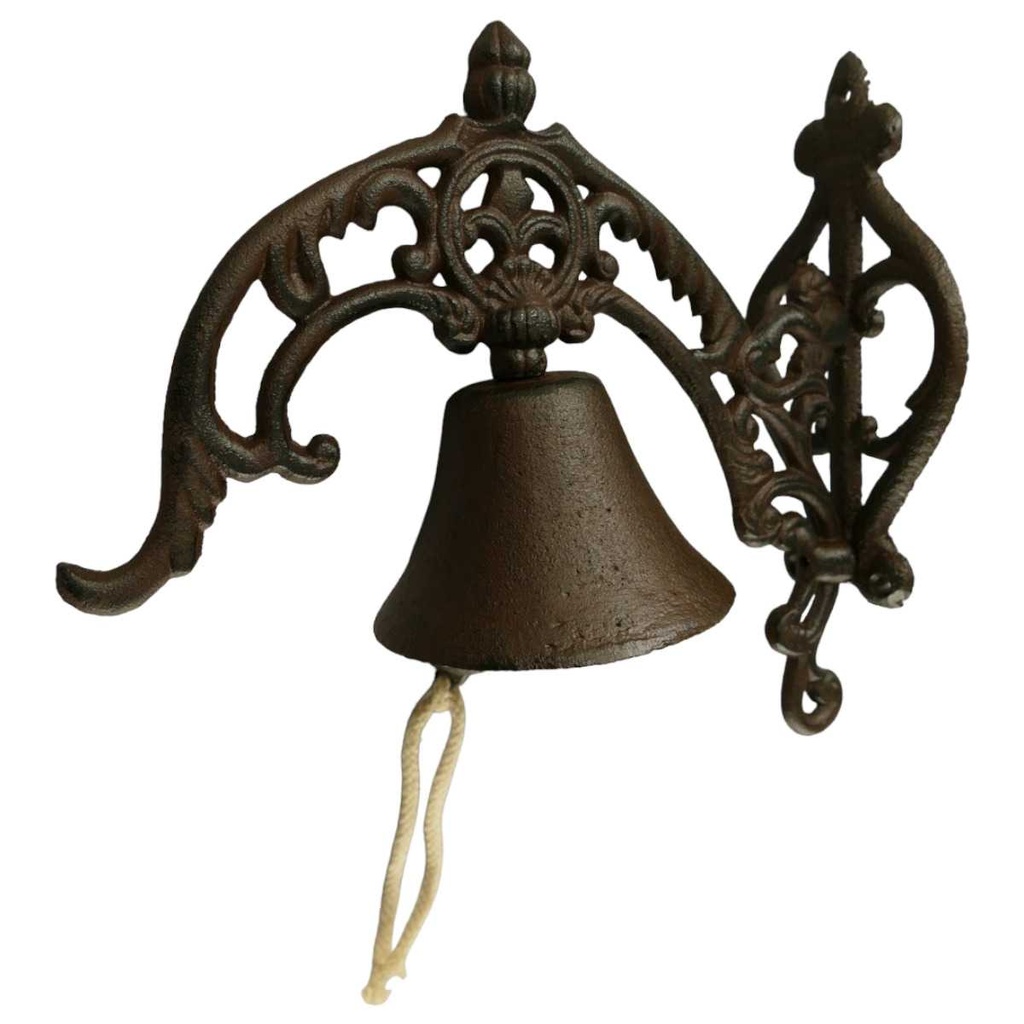 [LA-41392] Wandglocke Türglocke Türklopfer Gusseisen Zierglocke Braun rustikal #41392 Bild 2